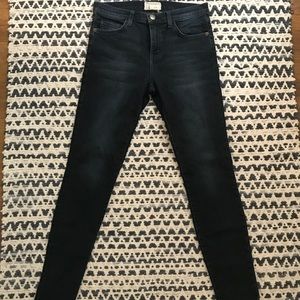 Current/Elliott dark wash high waist skinny jeans